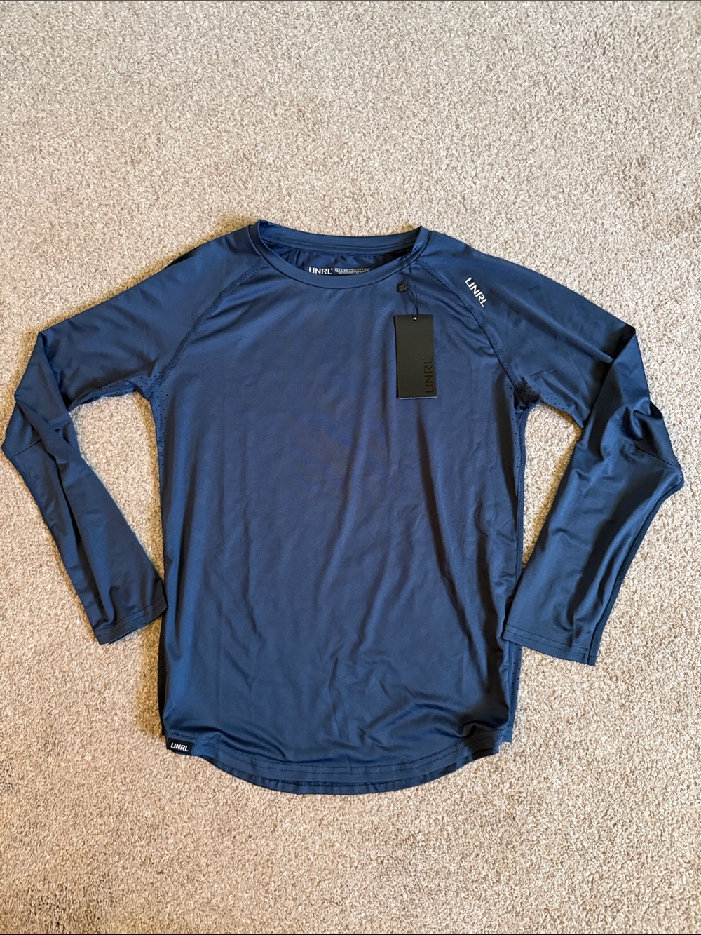UNRL Navy Long-Sleeve Active Tee